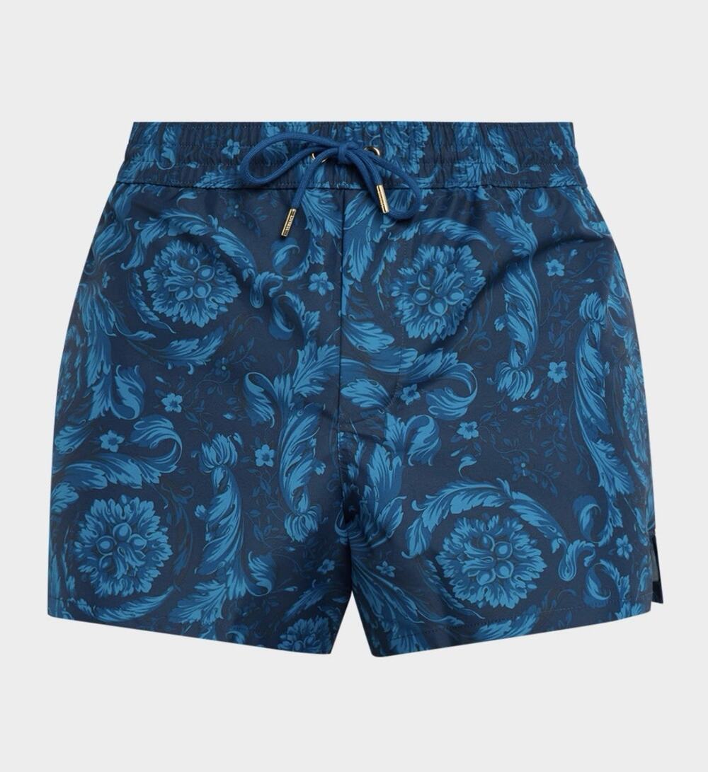 NWT Versace Barocco-Print Drawstring Swim Trunks Size 6/L $475.00 *2026 Style*